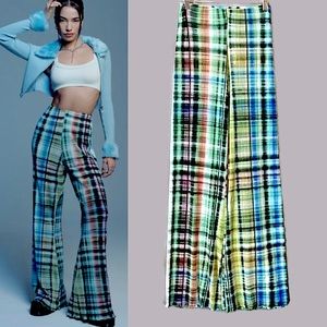 Urban Outfitters NWT Margot Tie Dye Plaid Pants, S